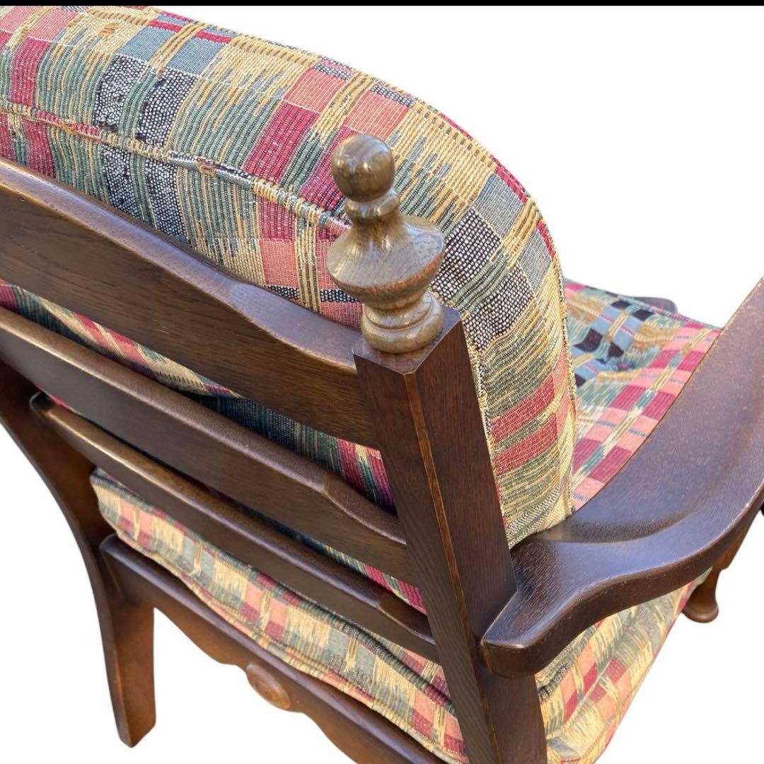 るーちゃん様専用 アンティーク チェック 飛騨産業 キツツキ 1人掛け