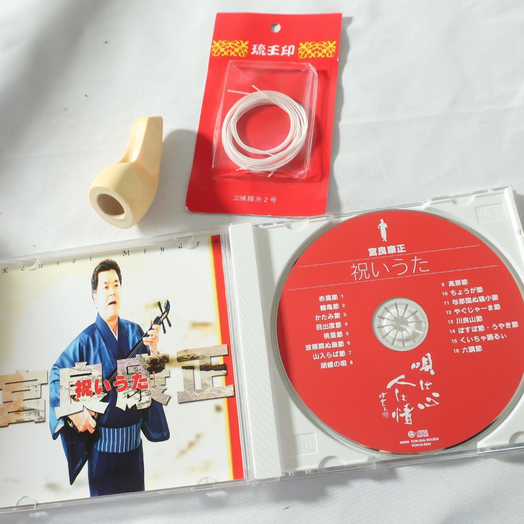沖縄三線 ハードケース付 爪 予備弦 CD 付属 和楽器