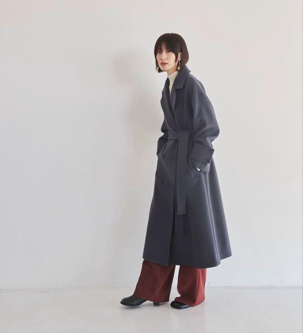 タグ付き未使用　ユナイテッドトウキョウ　コントラススリーブビッグカラーコート