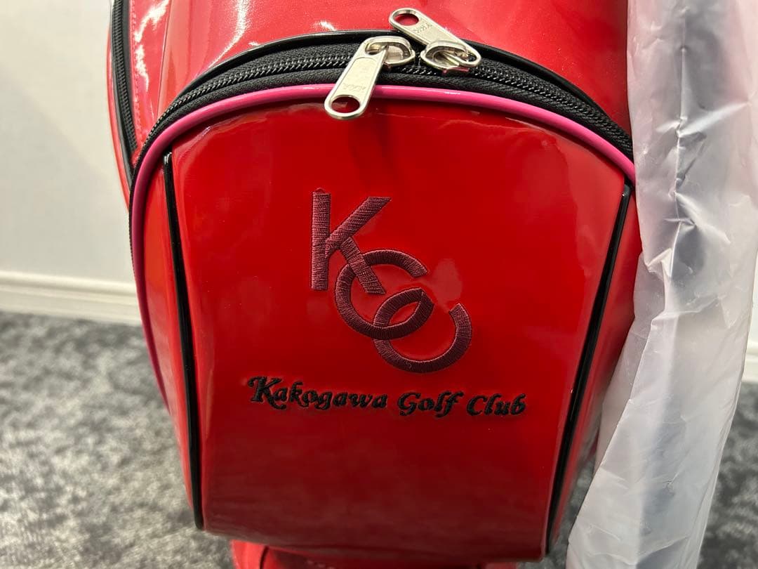Kakogawa Golf Club ゴルフバッグ 赤　パラソル付き