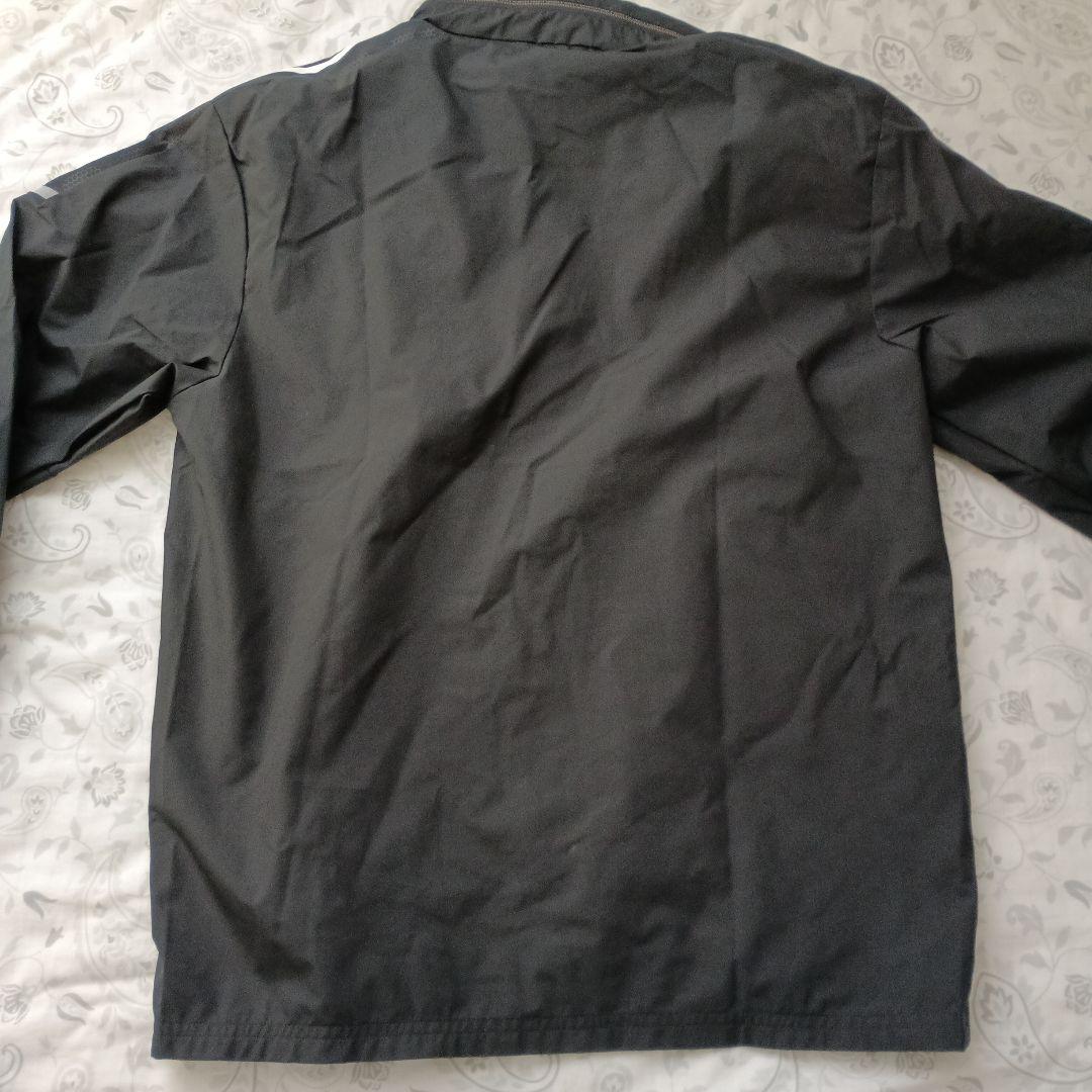 adidas JFA ウィンドブレーカー ブラック フード収納付き Mサイズ