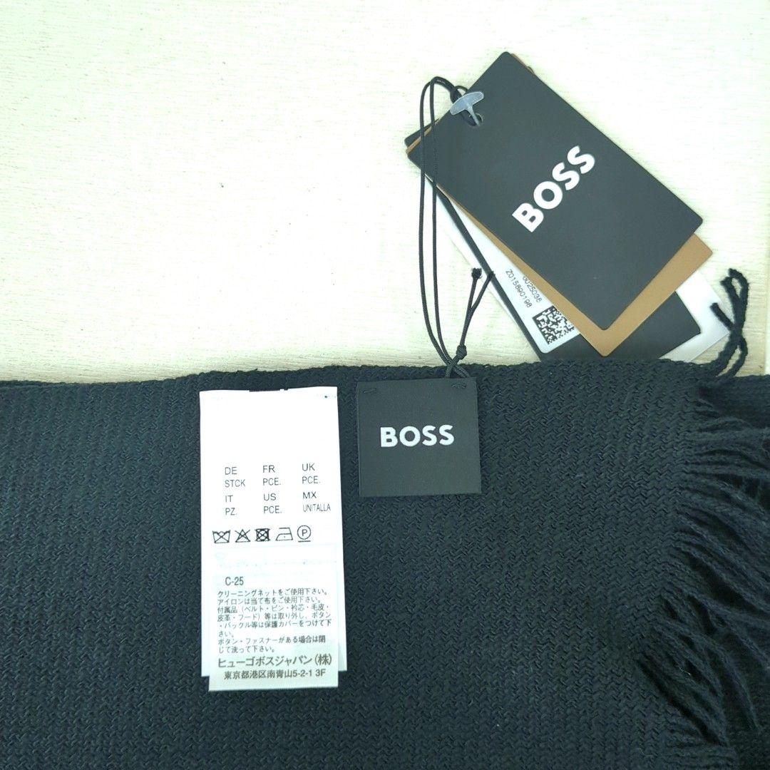 BOSS ボス　ニット帽　マフラー　2点セット　ブラック