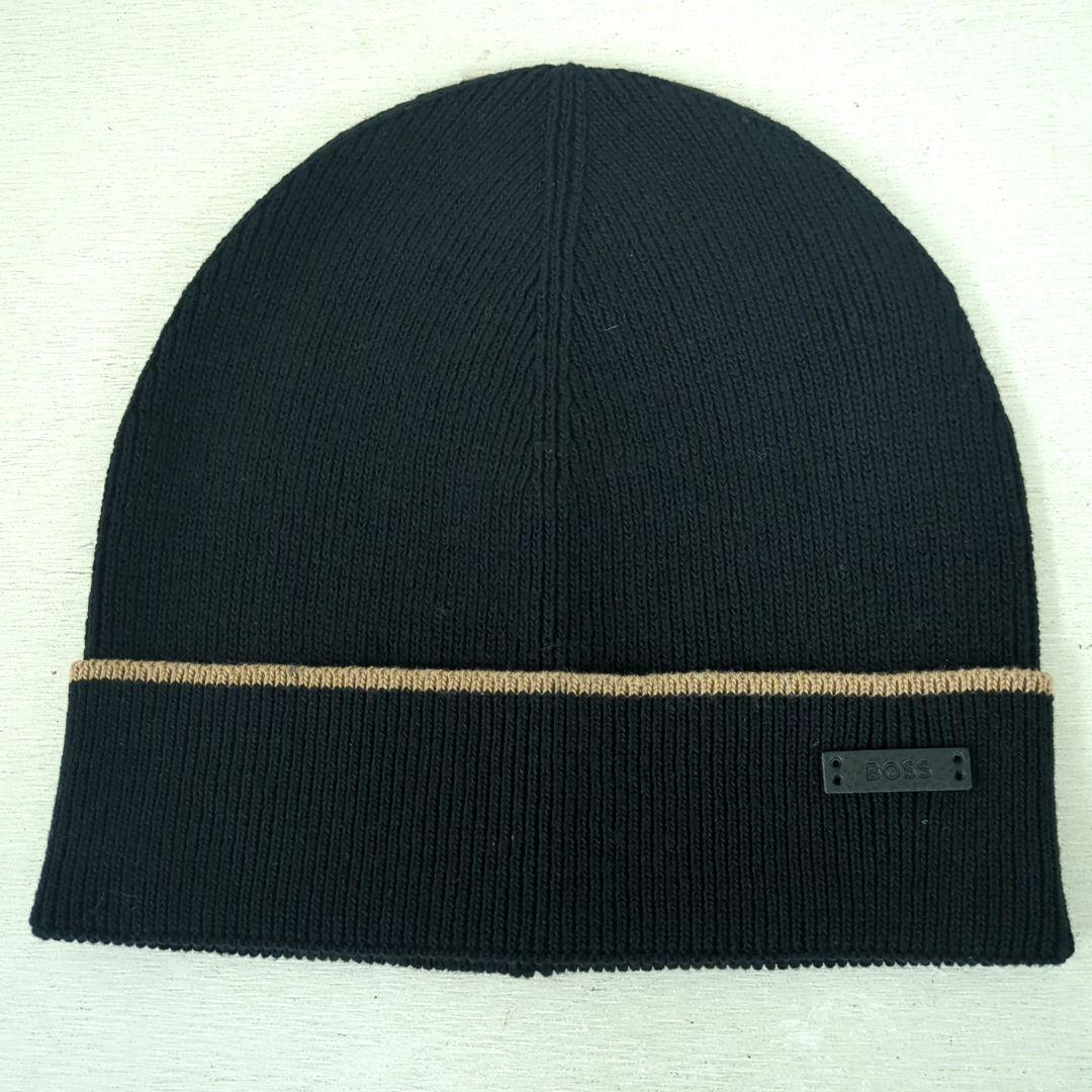 BOSS ボス　ニット帽　マフラー　2点セット　ブラック
