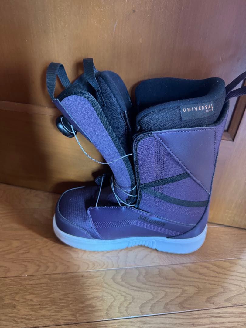 女性用スノーボードブーツ パープル　salomon 24.5センチ美品