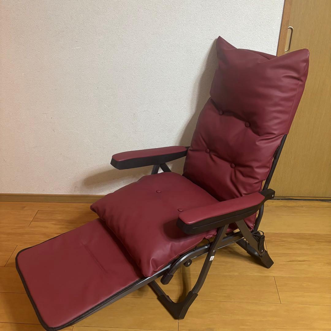 Gravina リクライニングチェア ワインレッド 折り畳み 1人掛け ソファー