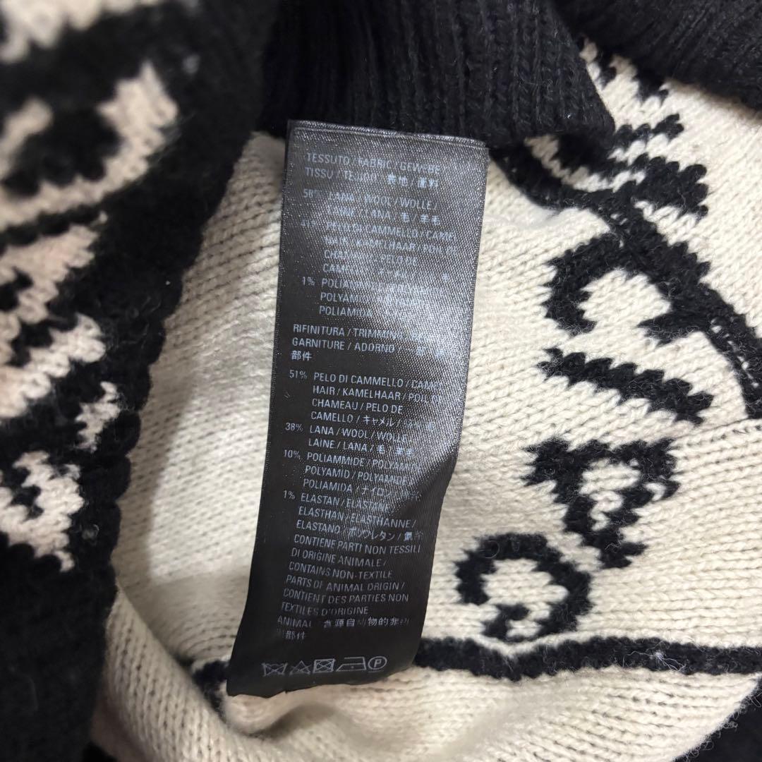 美品　BALENCIAGA ロゴ ジャガード ウール　カーディガン バレンシアガ