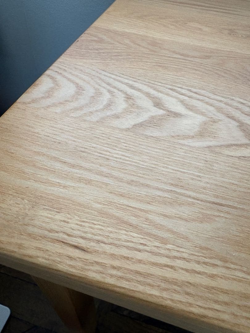 引き出し付きデスク 幅95cm ナチュラル 木製