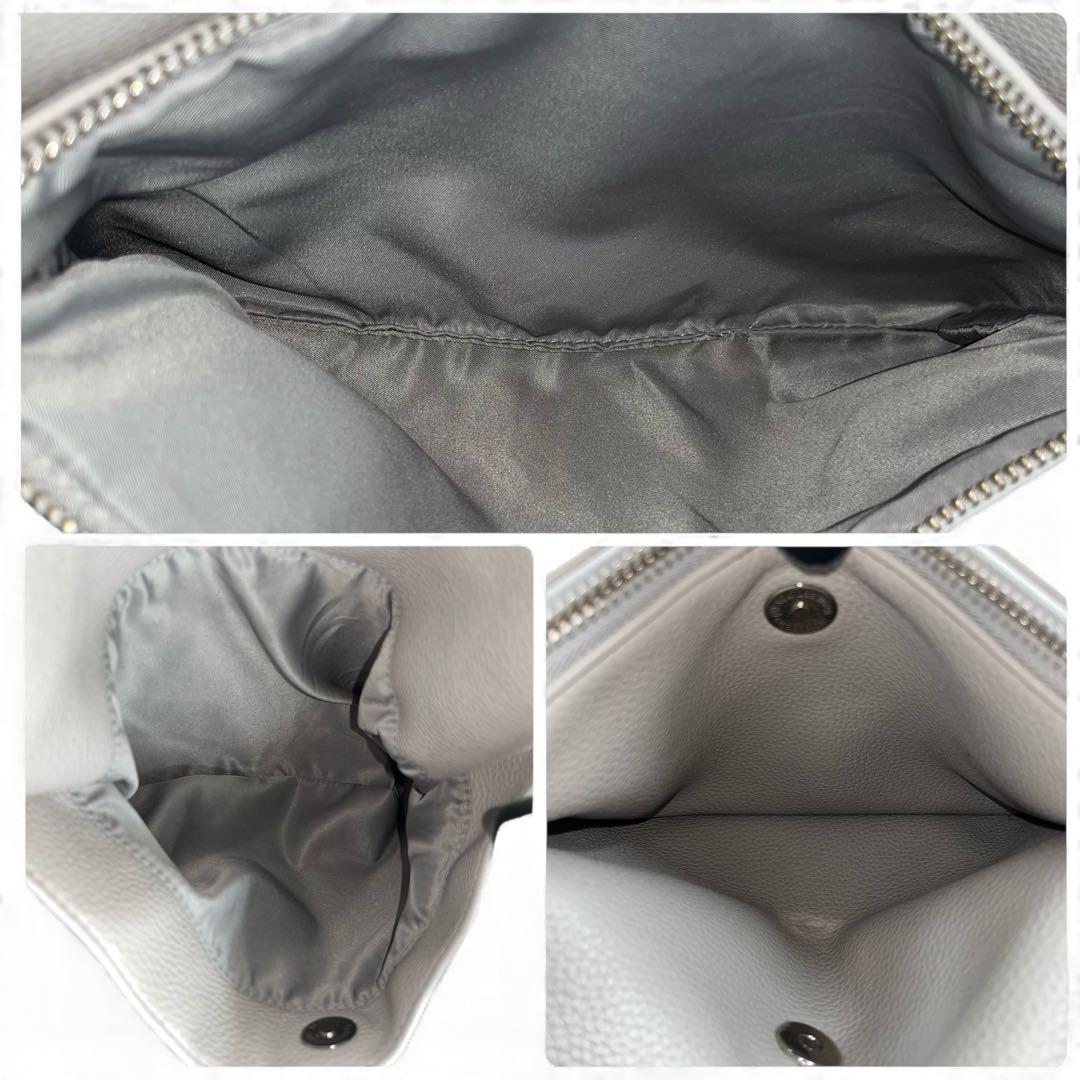 【極美品】 イアパピヨネ Dリュック マルチウェイバッグ ライトグレー A4収納