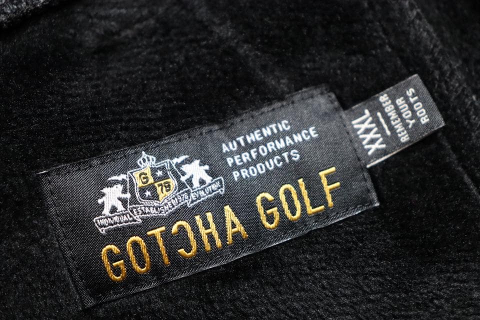 GOTCHA GOLF 裏起毛 セットアップ ゴルフ ウェア XXL ブラック