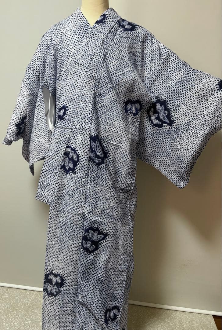 有松絞り トールサイズ 浴衣 新品同様 裄68身丈163の通販はau PAY