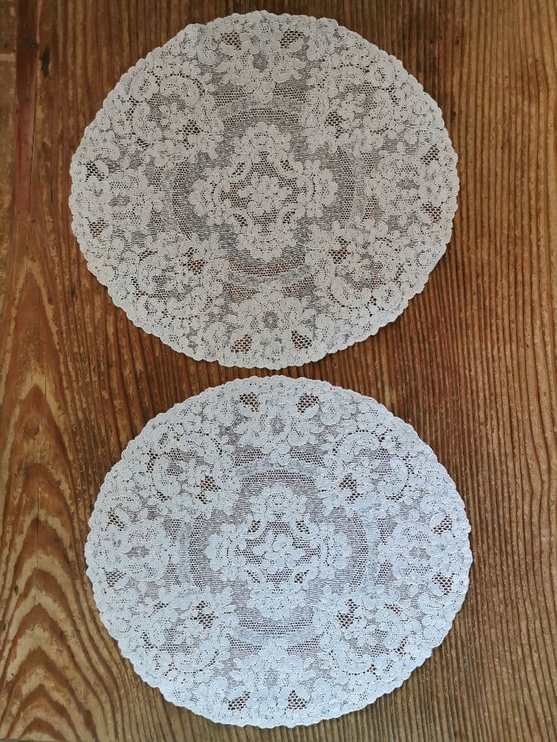 ヴィンテージフランス アランソンレース 淡ピンク 様々なチュール 薔薇のドイリー