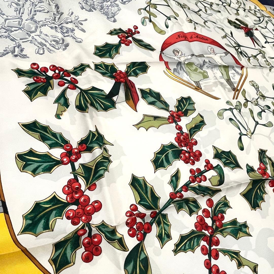 名作✨極美品✨HERMES エルメス スカーフ シルク カレ90 去年の雪
