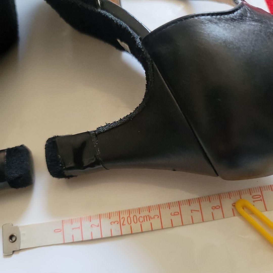 チャコット ダンスシューズ ８㎝ ヒール 23.5㎝ 黒 ポーチ付き