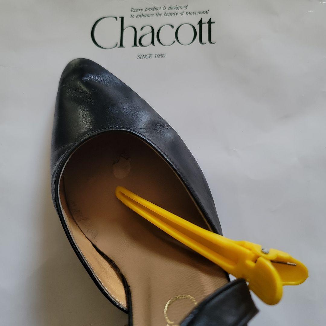 チャコット ダンスシューズ ８㎝ ヒール 23.5㎝ 黒 ポーチ付き