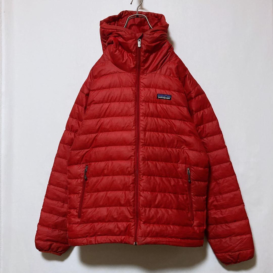 希少 XS 赤 2012年製 パタゴニア ダウンセーターフーディ ジャケット