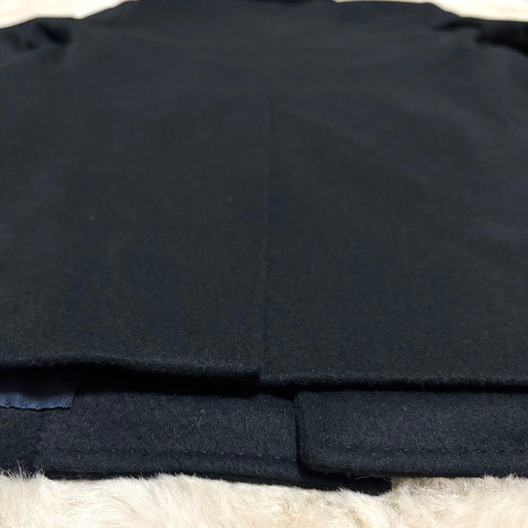 極美品L✨エディフィス チェスターコート カシミヤ ネイビー ロングコート 総裏