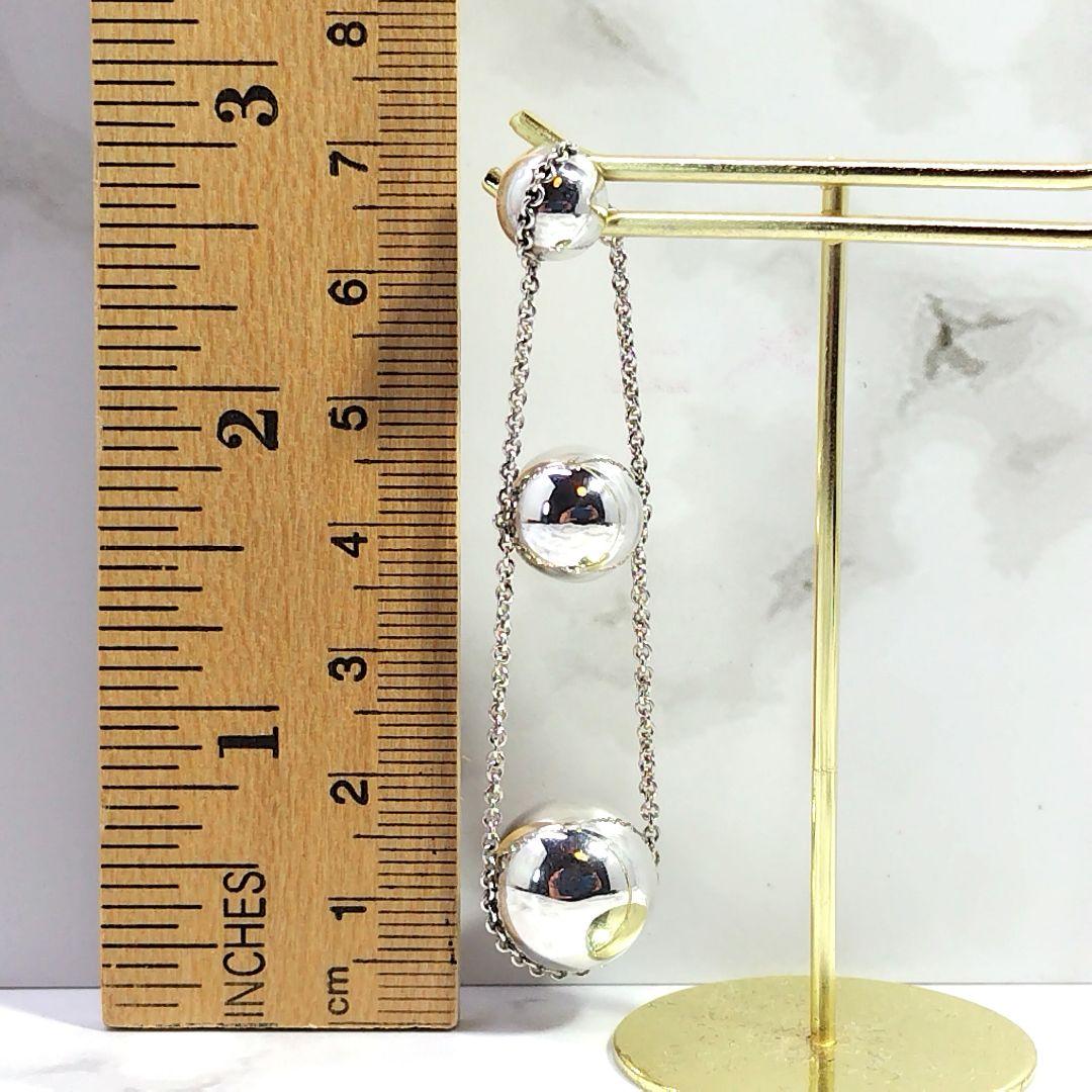 ティファニー　ボールトリプルドロップチェーン　グラジュエイテッド　ピアス　片耳