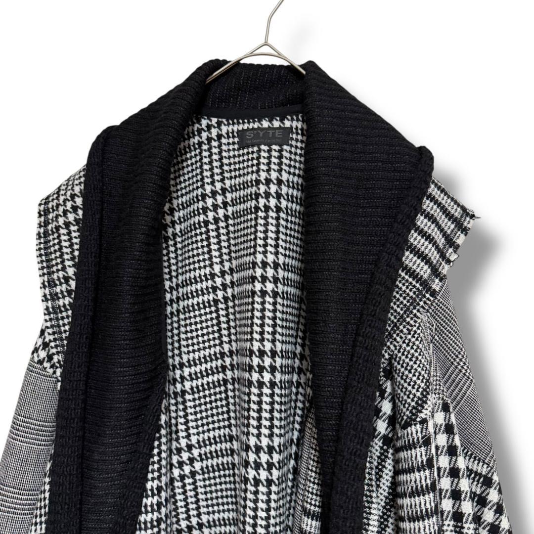 美品 ヨウジヤマモト 上田竜也さん着用 グレンチェックロングガウンコート