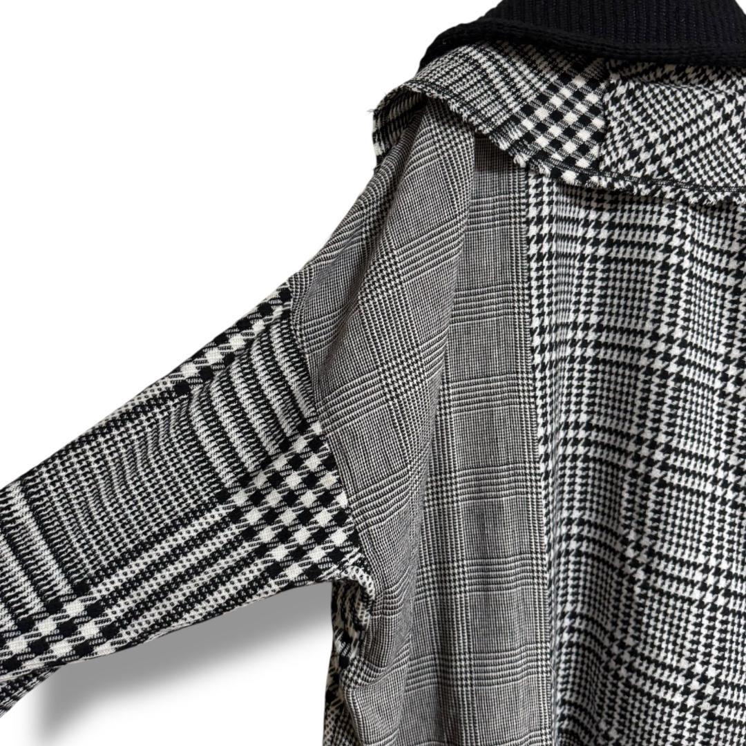 美品 ヨウジヤマモト 上田竜也さん着用 グレンチェックロングガウンコート