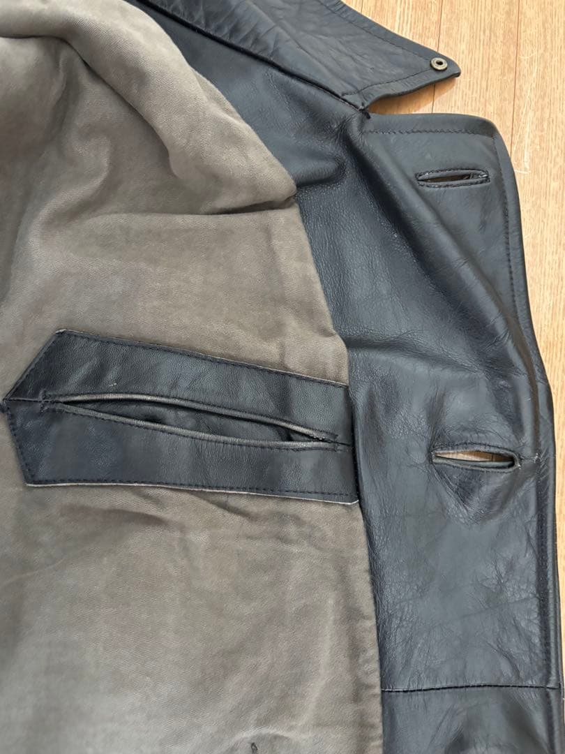 コルビジェジャケット　50〜60Sレザー ダブルブレスト　ユーロビンテージ　黒