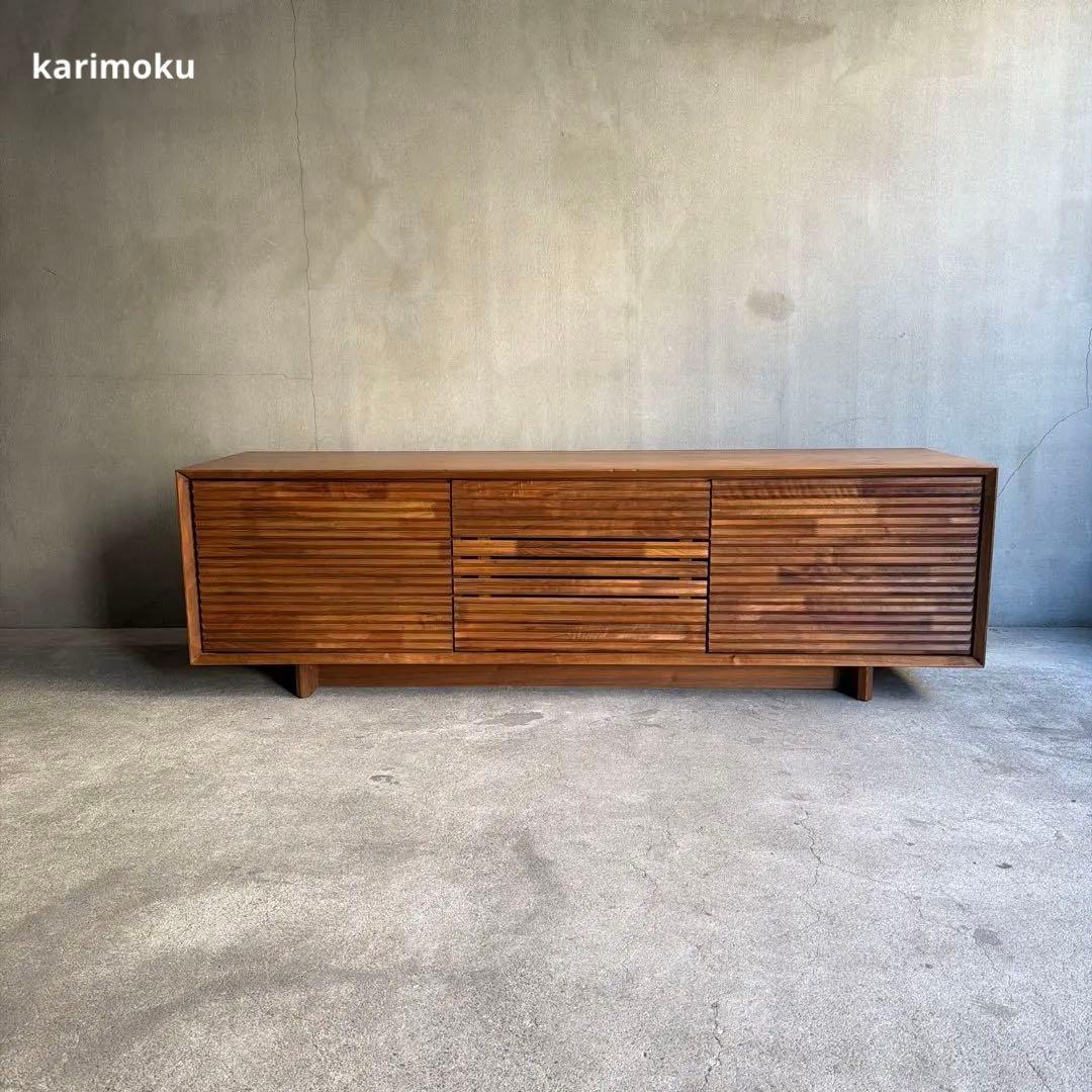 カリモク テレビボード ソリッドボード 無垢ウォールナット - メルカリ