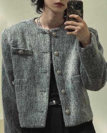 ジャケット・アウター 2plan Joy button mohair crop jacket