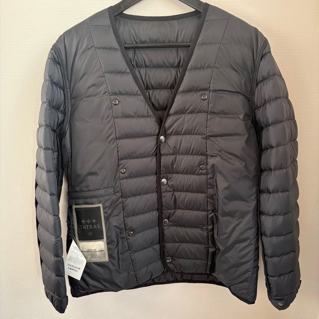 最終価格！タトラス グレー コート ファー襟 メンズ ダウン