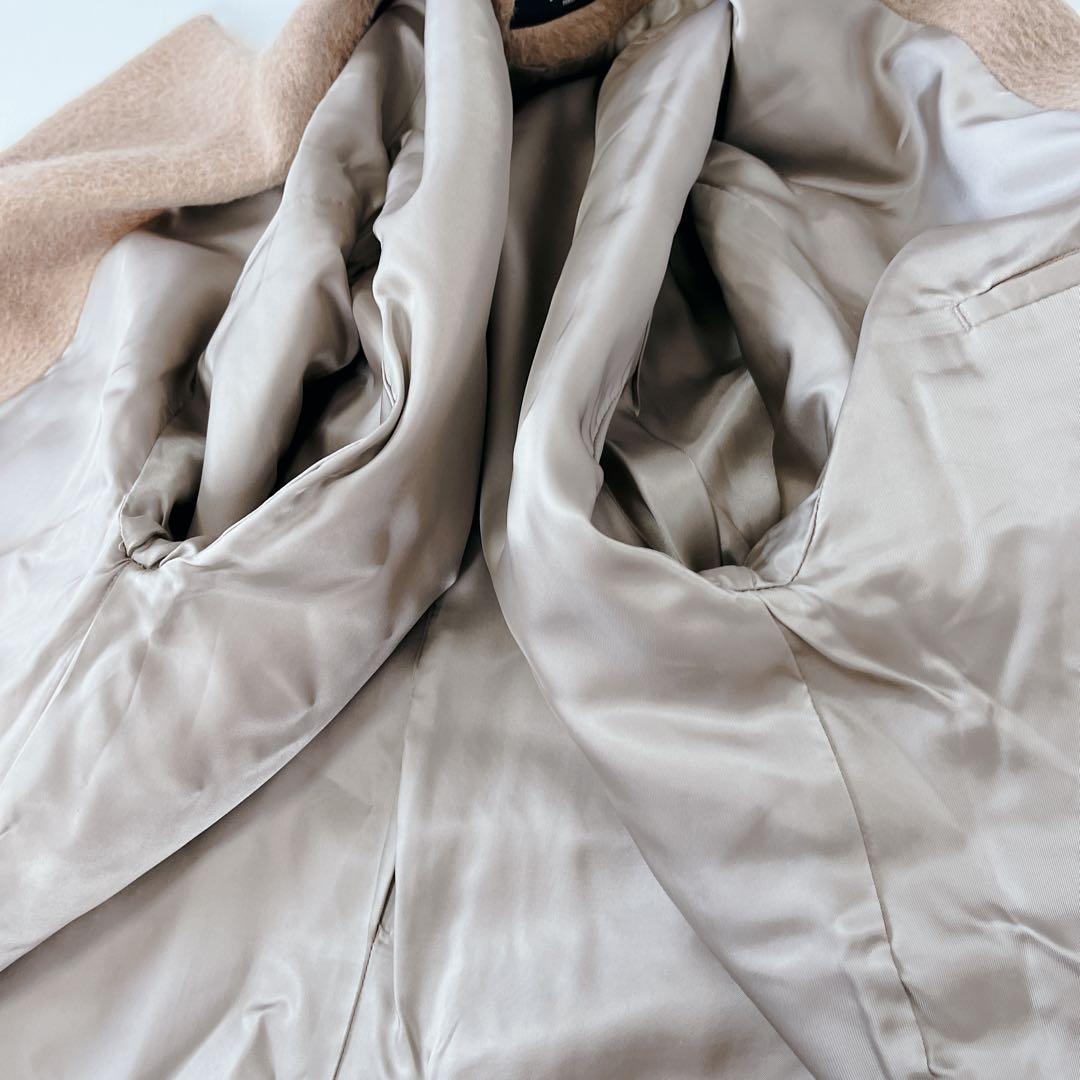 美品✨ SACRA アルパカ　ノーカラーコート　ロング　ゆったり　チェーン　38