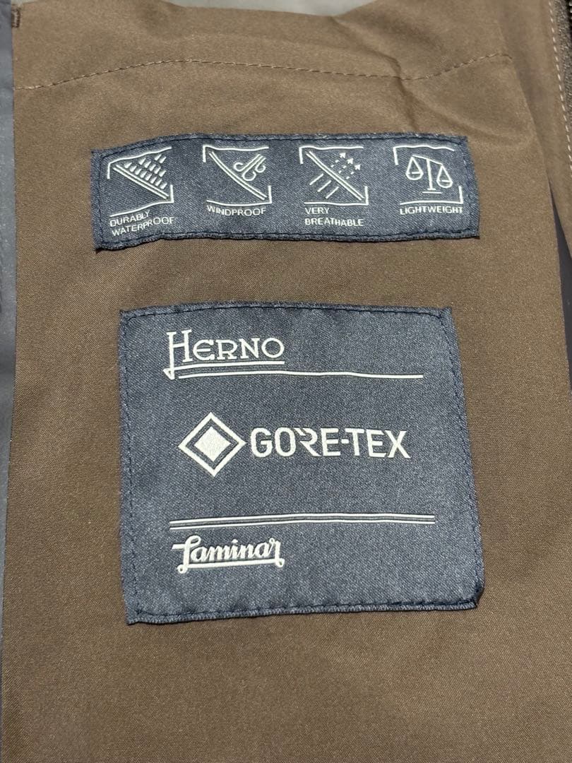 【良品】HERNO Laminar GORE-TEX フーデットコート 44