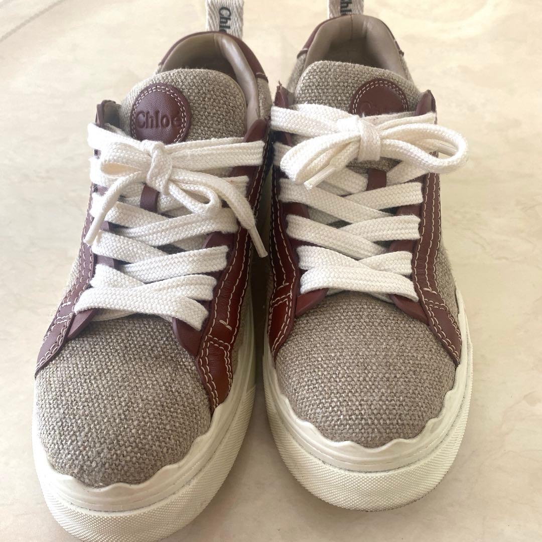 Chloé ⭐︎クロエ⭐︎本物ベージュ ブラウン　スニーカー36 ウッディローレン