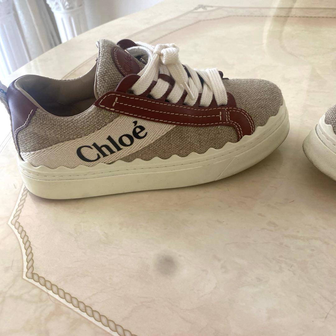 Chloé ⭐︎クロエ⭐︎本物ベージュ ブラウン　スニーカー36 ウッディローレン