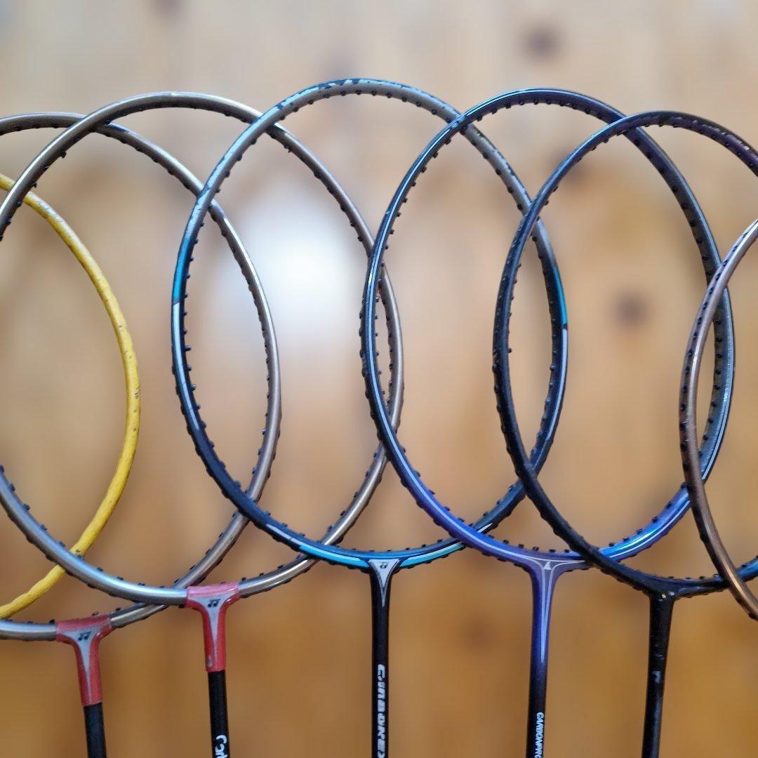 【ジャンク品】YONEX他　バドミントンラケット 17本セット