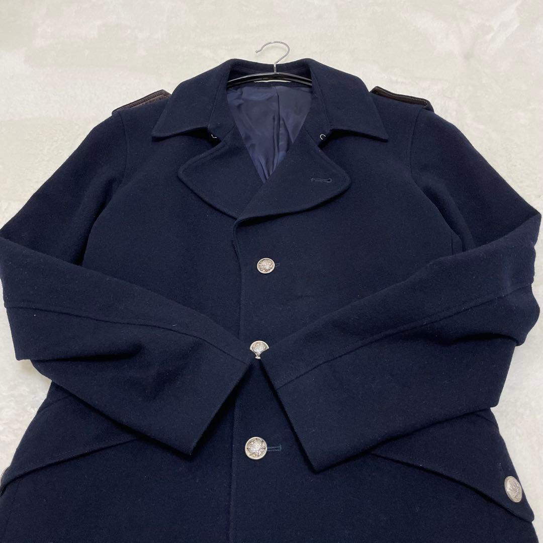 【美品】ポールスミス 銀ボタン ピーコート ネイビー シングル XL