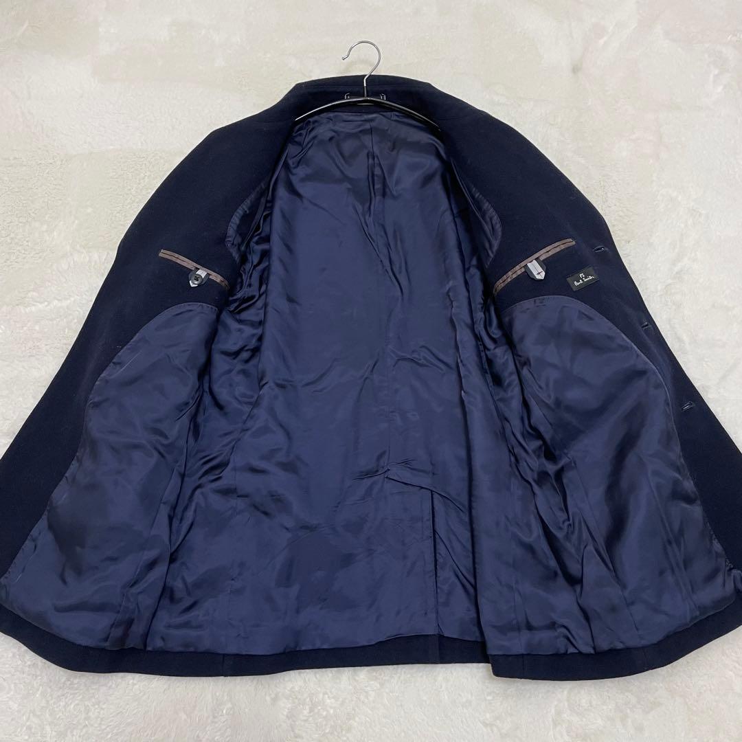 【美品】ポールスミス 銀ボタン ピーコート ネイビー シングル XL