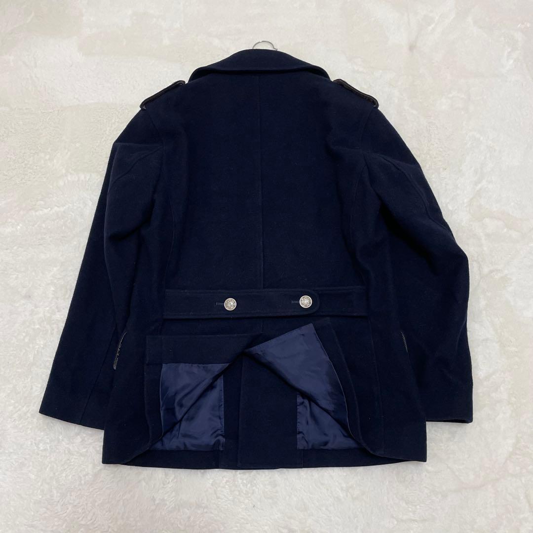 【美品】ポールスミス 銀ボタン ピーコート ネイビー シングル XL