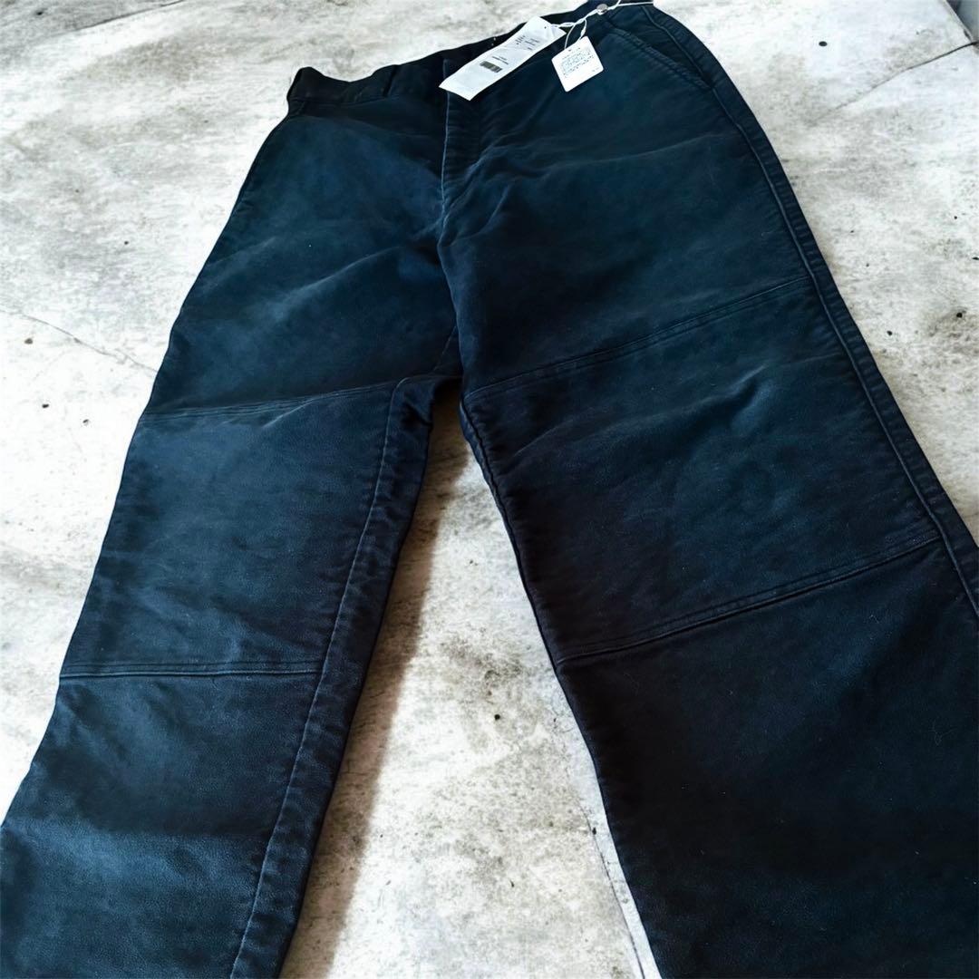 Comoli モールスキン ダブルニーパンツ フェードブラック サイズ3