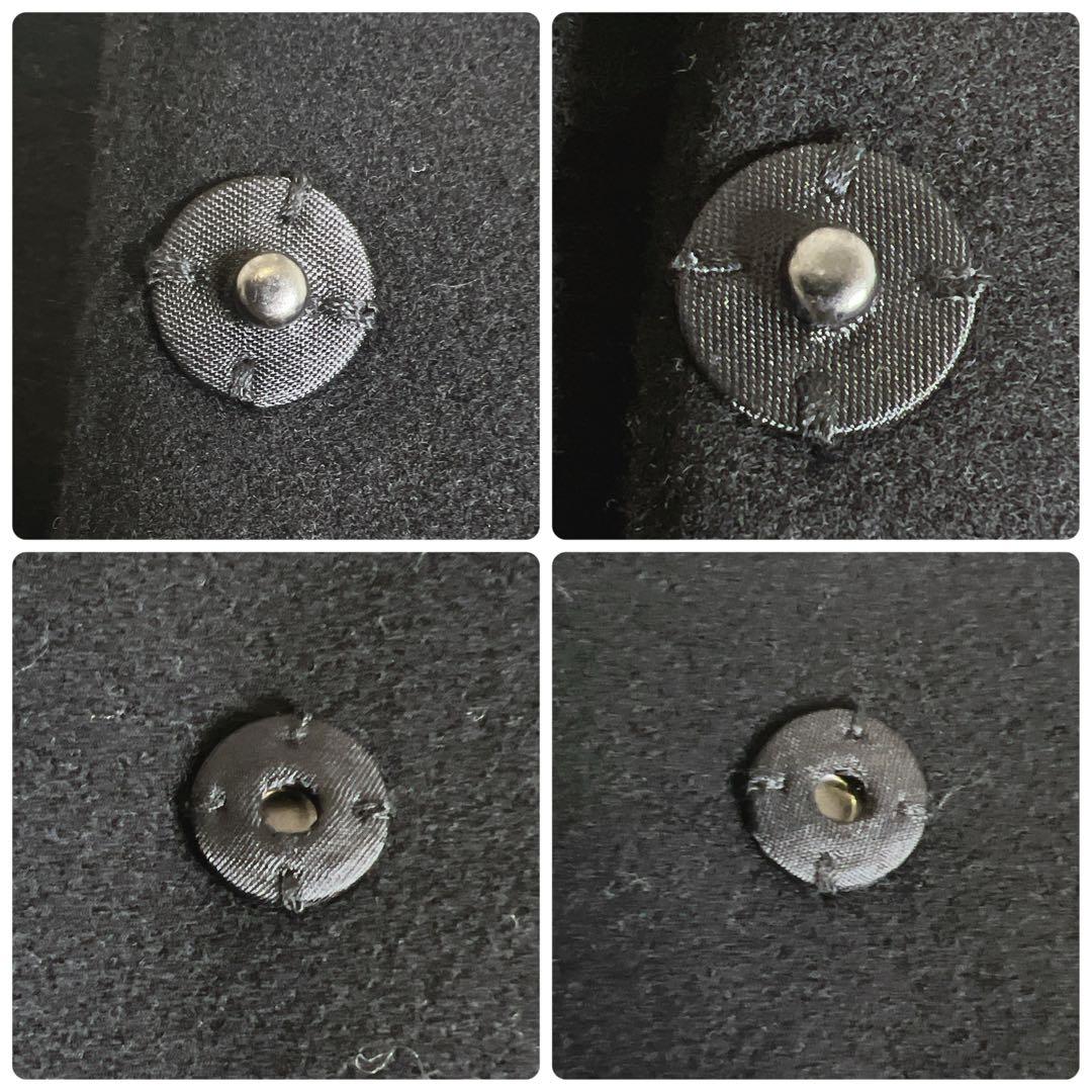 新品✨アルファキュービック レディース ノーカラー ロングコート 黒 リボン