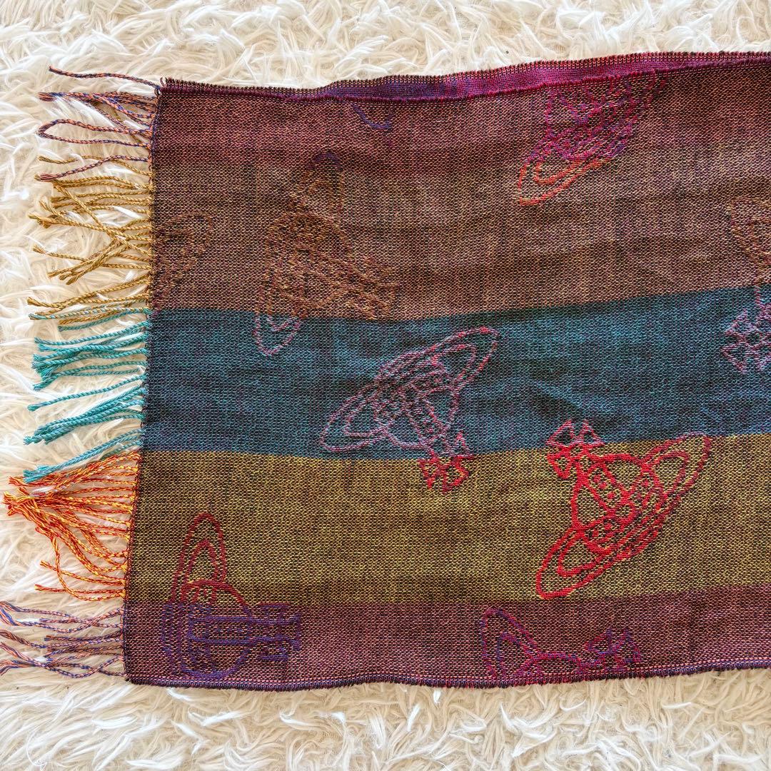 Vivienne Westwood ストール ジャガード オーブ マルチカラー