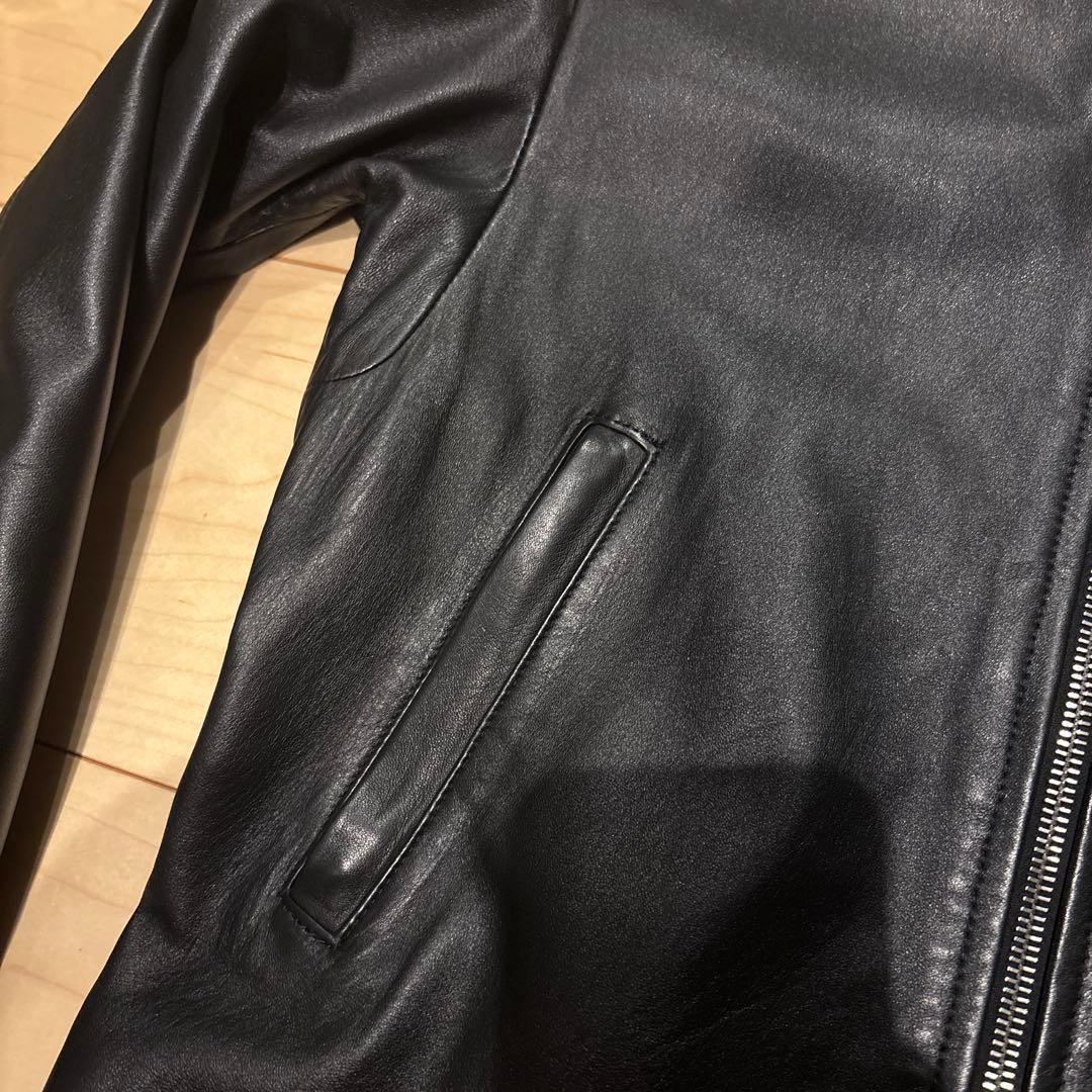 EMMETI FAI ナッパ シングル ライダースブルゾン 38 レディース