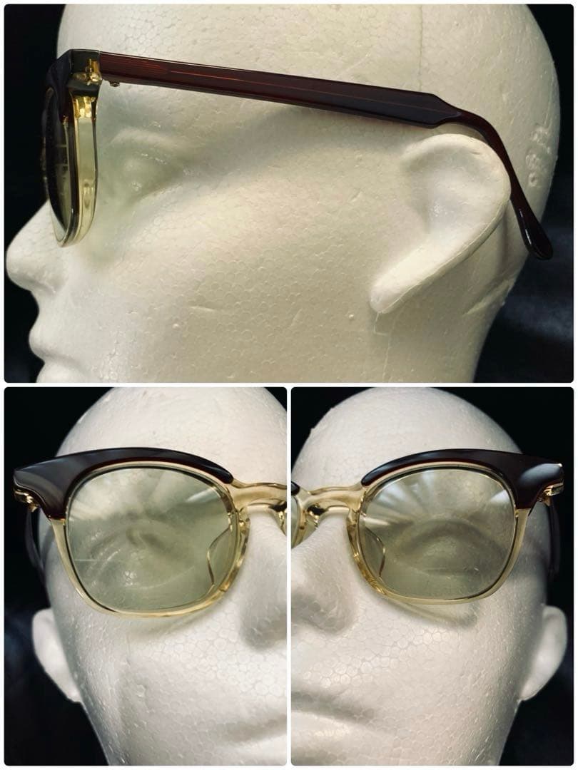 白山眼鏡「POST 」 ボルドー&キハク色の色気立つコンビフレーム - メルカリ