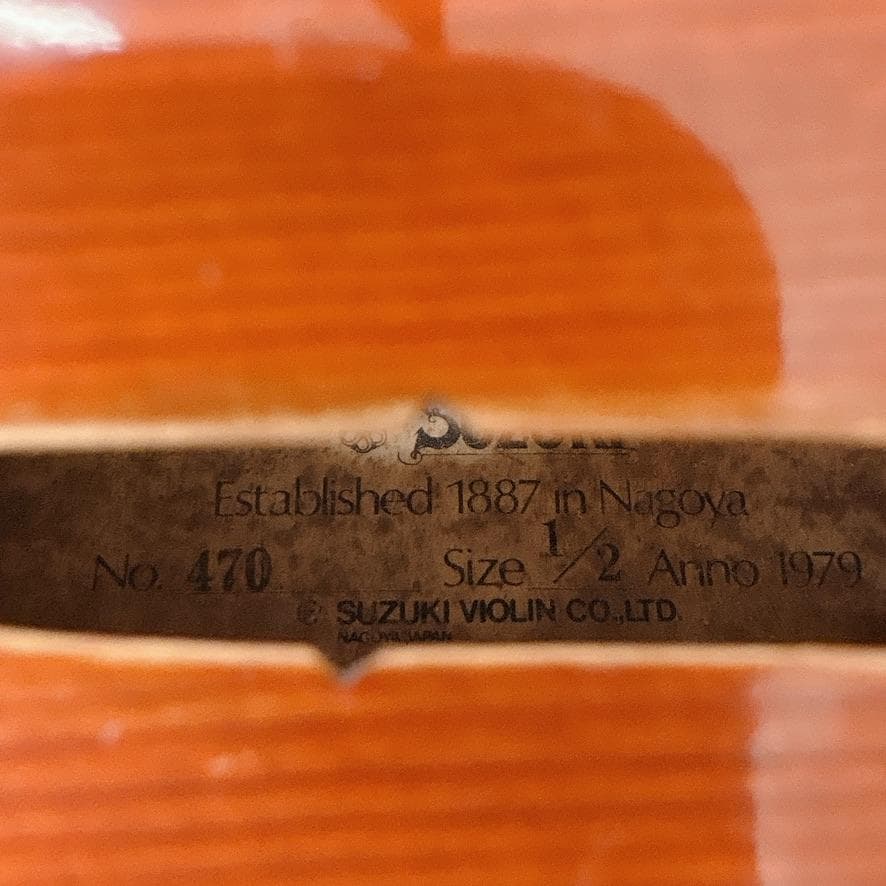 【希少】SUZUKI スズキ No.470 1/2 バイオリン 1979