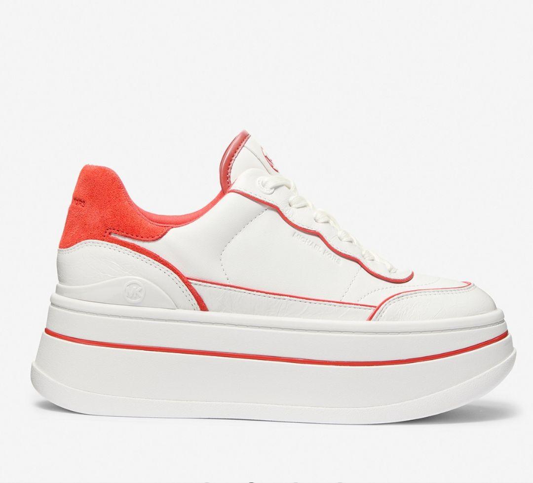 新品マイケルコースHAYES ツートーン プラットフォーム スニーカー