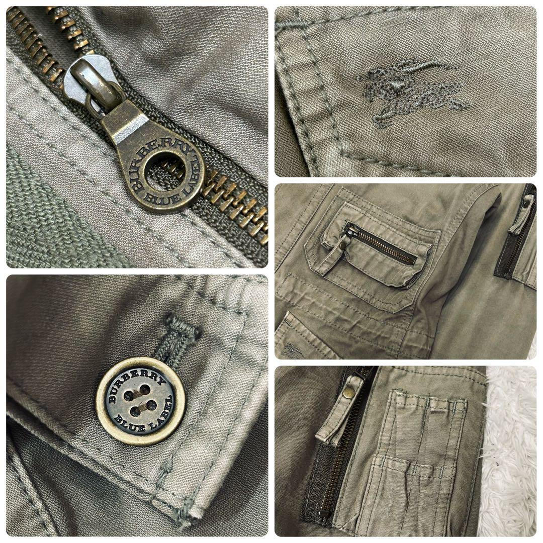 y2k 00s バーバリーブルーレーベル モッズコート ミリタリー ノバチェック