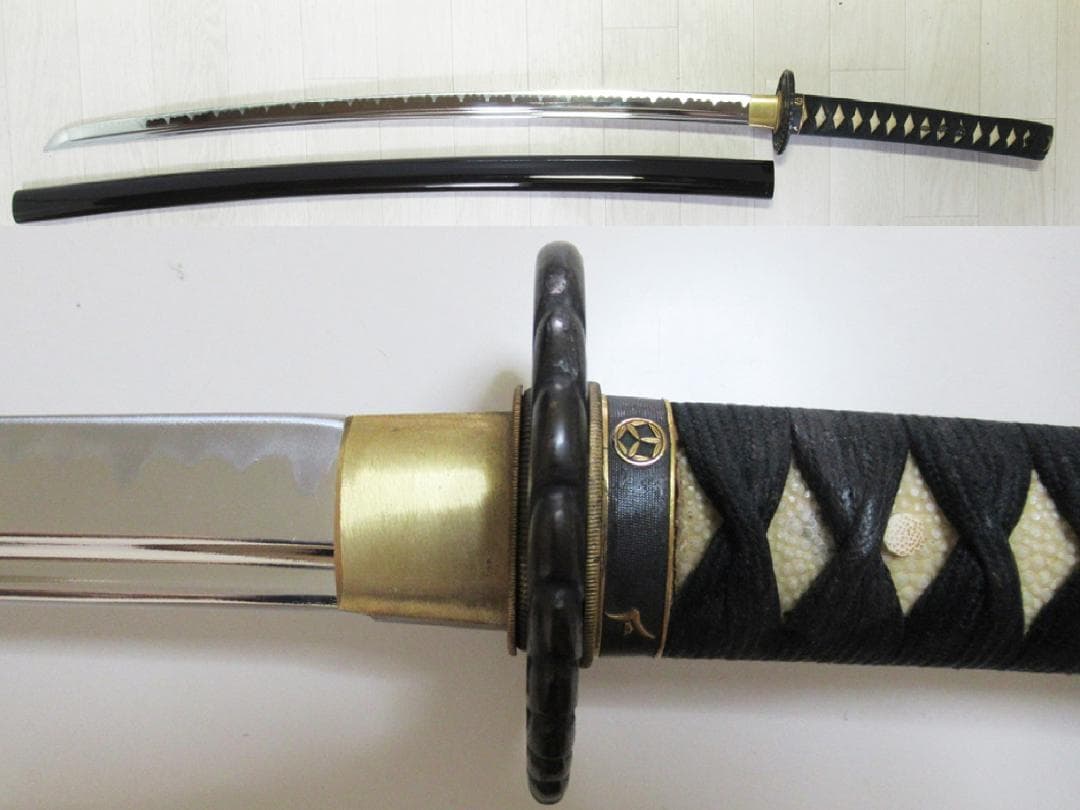 模造刀 【竹中半兵衛 家紋 真剣拵え】居合刀 71.7ｃｍ 美術刀