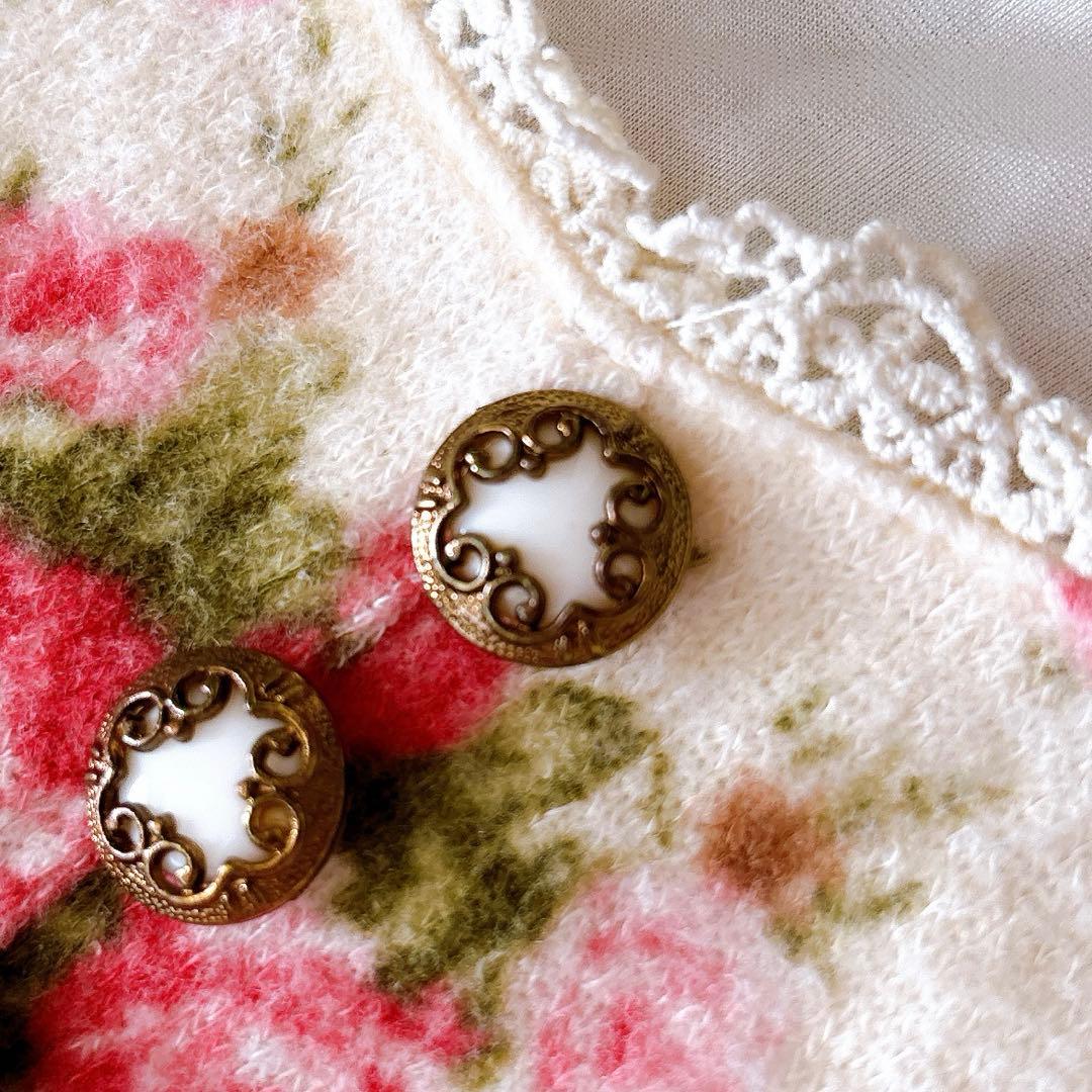 ✨美品✨LIZ LISA 起毛ニットワンピース 花柄 レース リボン Y2K