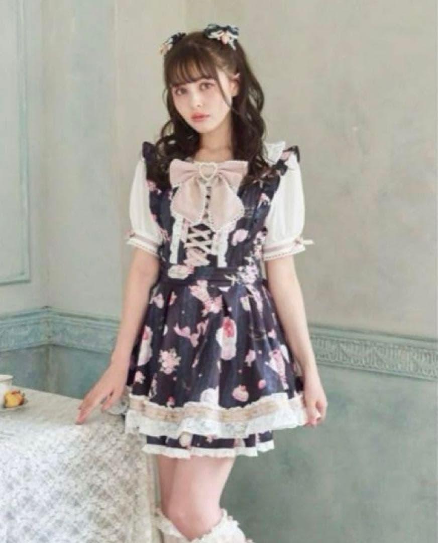 Salon de Fraise柄セットアップ ブラック