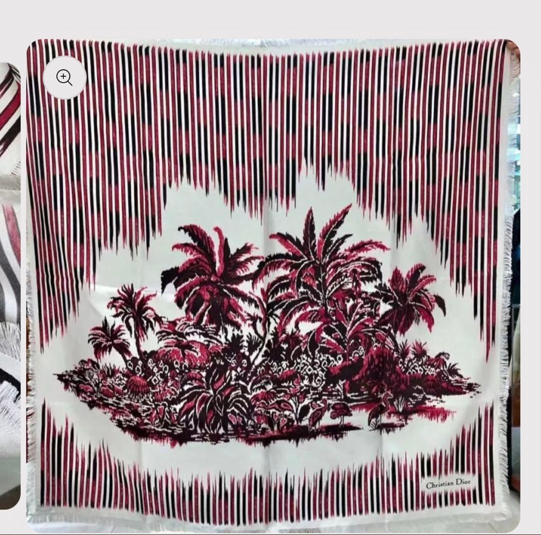 natsu☆　Dior トワルドゥジュイ柄 高級シルクスカーフ 新品