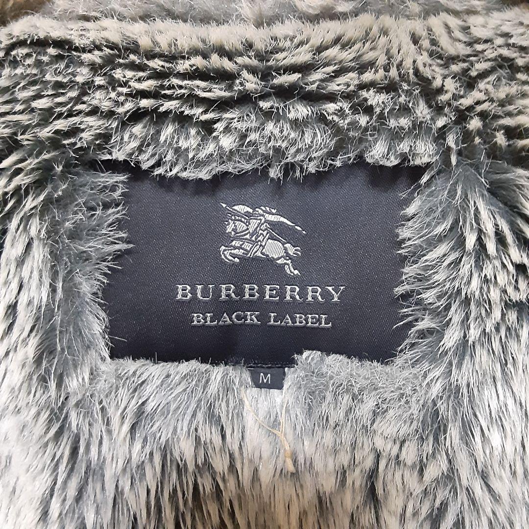 BURBERRYブラックレーベル ダッフルコート ブラック.合成皮革…