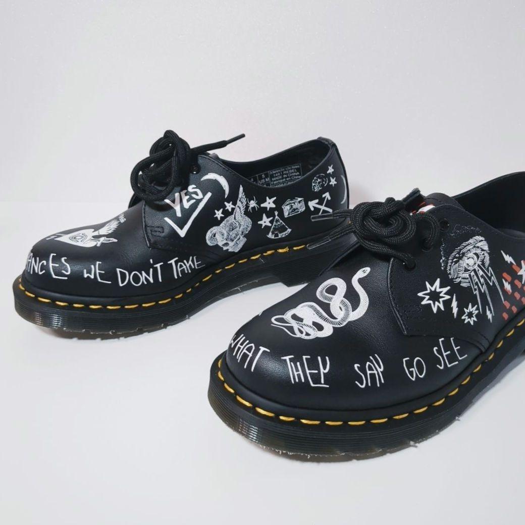 Dr.Martens 1461 REBEL 3EYE レェバァル レザー UK4