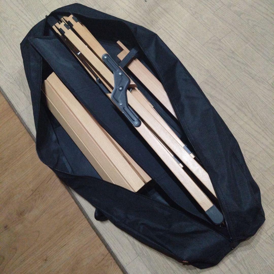 美品】ハイランダー ウッドキッチンテーブル 収納袋付き